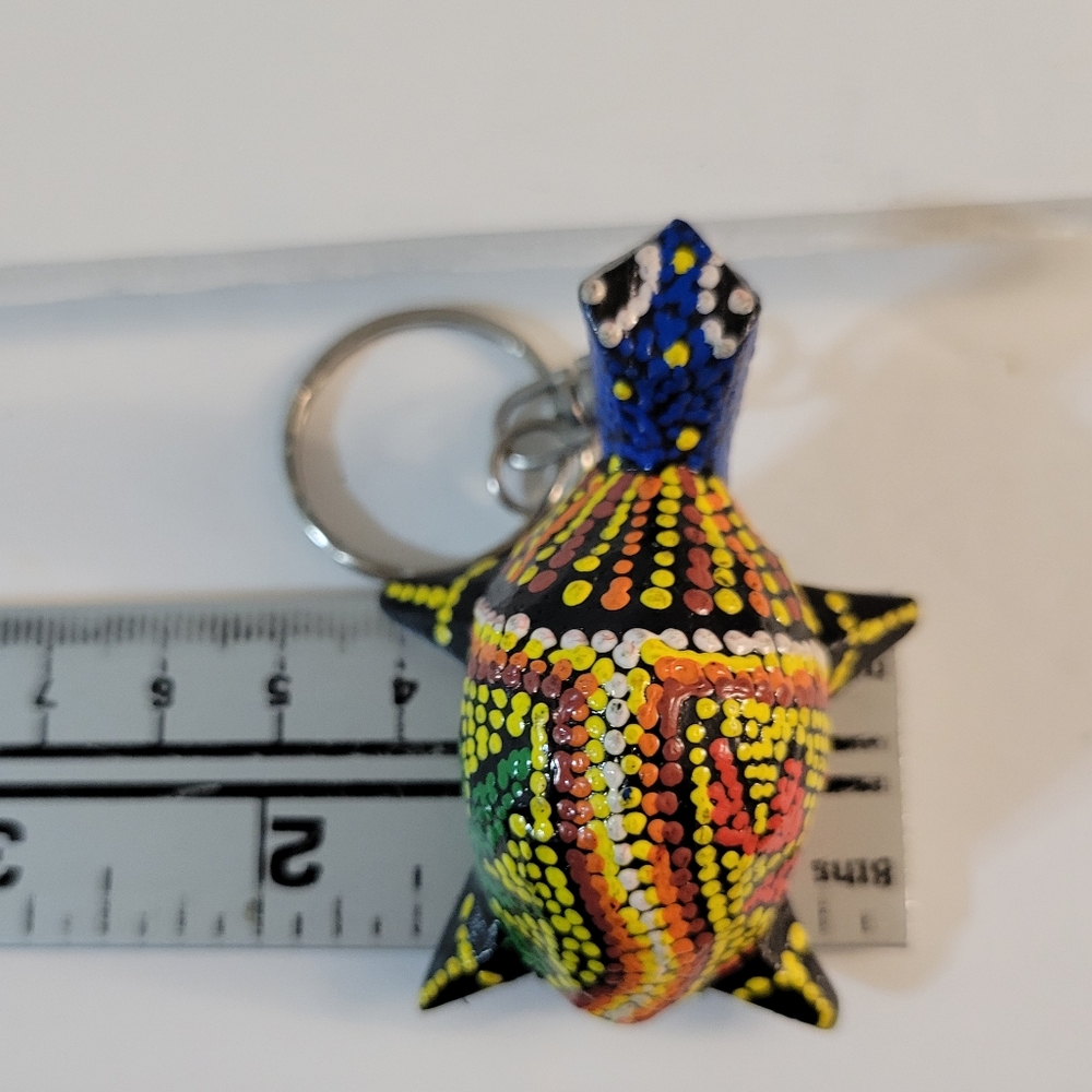 Hand Crafted Painted Turtle Keychain - Picture 5 of 5
